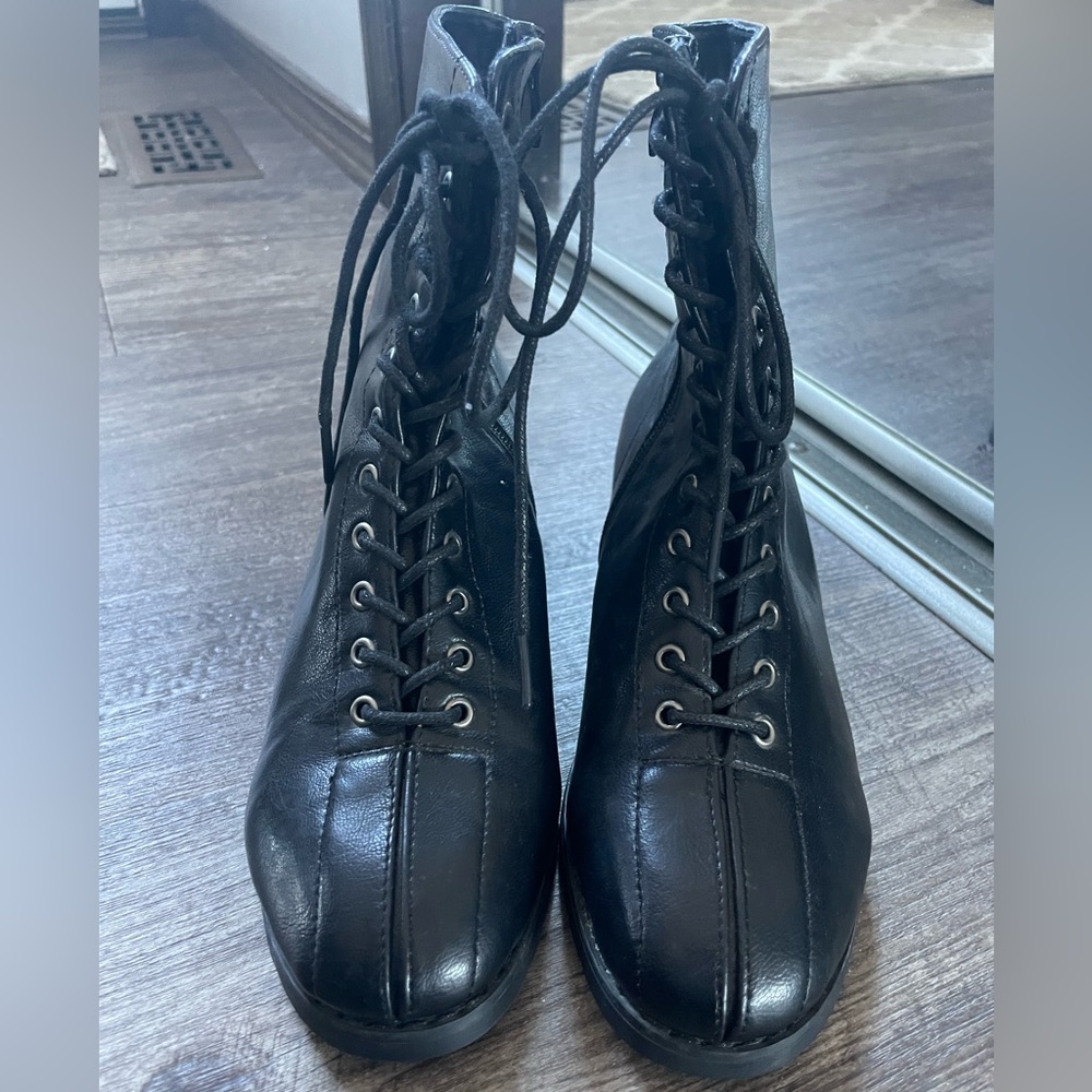 Stuart Weitzman Lace-Up Booties - Picture 2 of 8